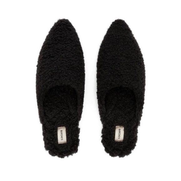Birdies The‎ Lark Black Faux Shearling Slop-on Mules Size 9 slippers NWOT - Picture 3 of 12